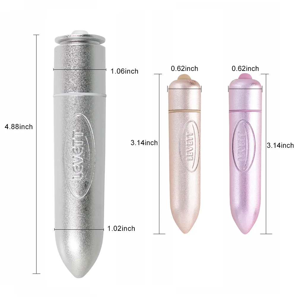 Andra hälsoskönhetsartiklar Levett Mini Bullet 3st Lipstick Vibrator G-Spot CLI