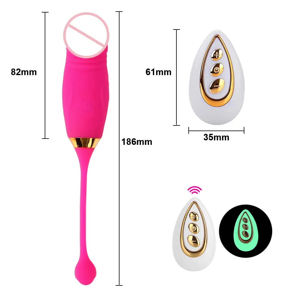 IKOKY 10 Speed G Spot Massager Wireless Remote Vibrating Egg Wearable Dildo Vibrator sexy Toys for Women Anal Vagina Stimulation
