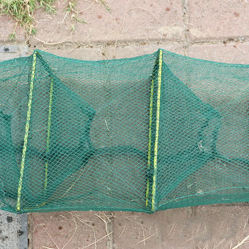 3,7m Comprimento da gaiola de camarão Rede de pesca TRAP portátil dobrável para lagosta de caranguejo Rede de pesca de lagosta