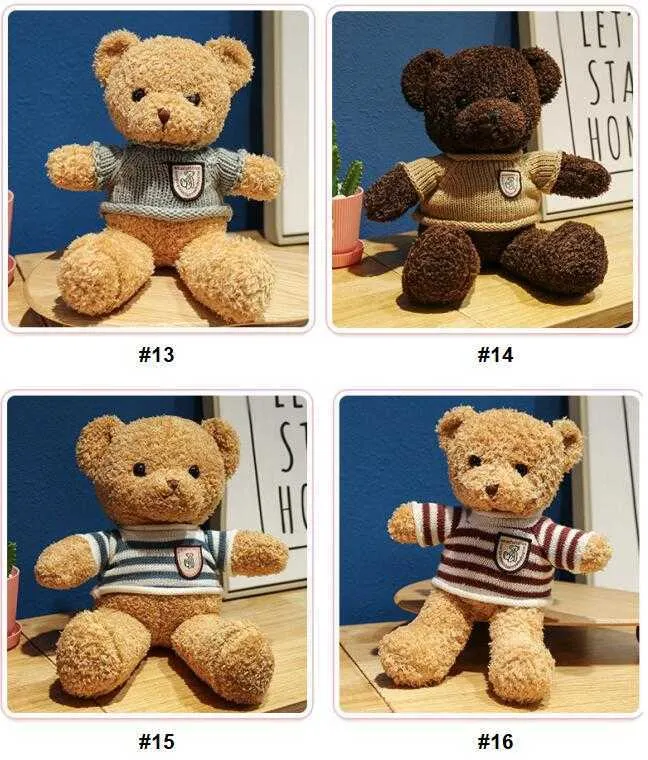 30CM New Teddy Bear Doll Plush Toys Soft Christmas Stuffed Animals Toys Children