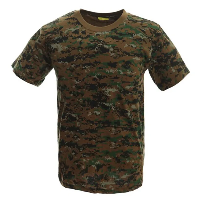 MEGE Military Camouflage Breathable Combat T-Shirt, Men Summer Cotton T-shirt, Army Camo Camp Tees 220505