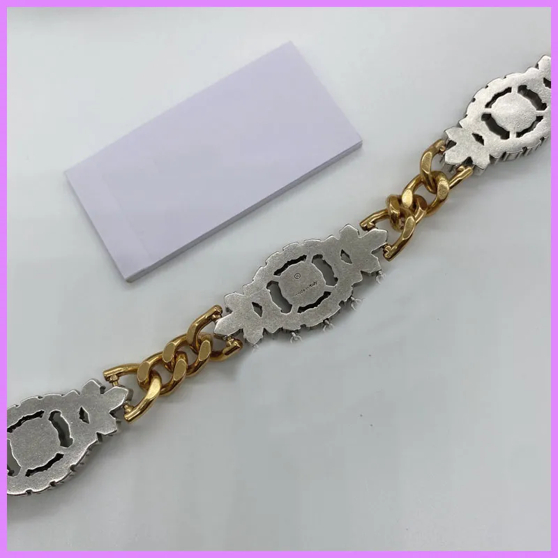 Collar retro de las mujeres con diamantes collares para mujer joyería de diseño letras damas al aire libre para accesorios de fiesta de alta calidad D224181F