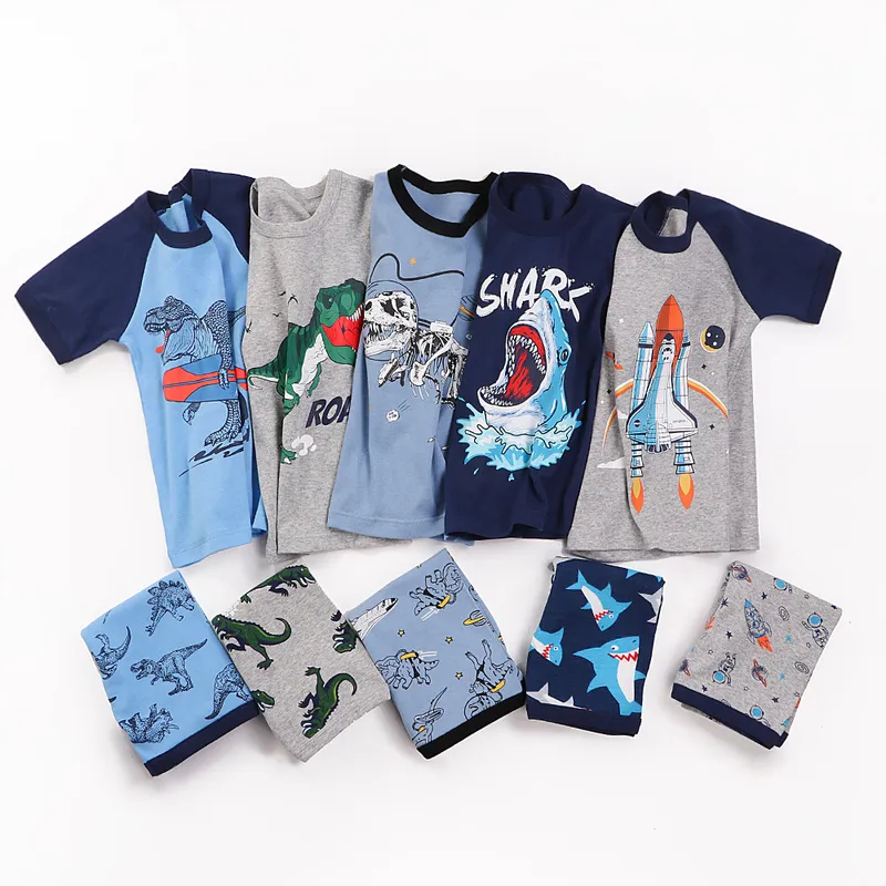 High Quality Pure Cotton Soft Children Sleepwear Boys Girls Nightgown Cute Pattern Kids Child Night Gown 2 12 Years Pajama Sets 220715