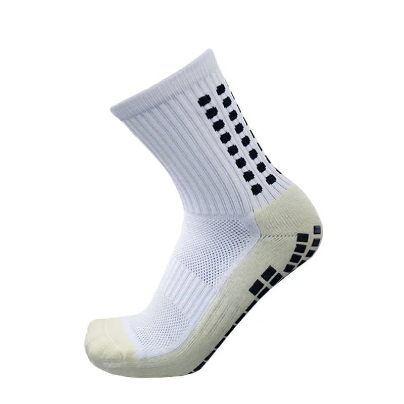 Chaussettes de football antidérapantes en coton pour hommes