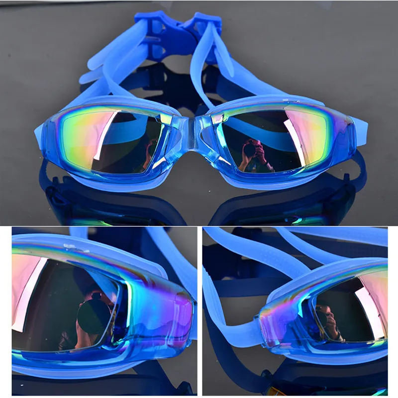 Wasserdichte UV -Anti -Nebel -Schwimmbrille Schwimmbrillen professionelle Schwimmbad Diving Water Eyewear Erwachsener Elektroplieren HD -Objektiv 25778241
