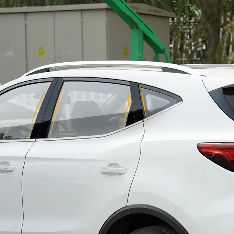 6 pièces autocollant de pilier central de fenêtre de voiture Film de protection anti-rayures en PVC pour MG 6 ZS ZSEV HS 2017-présent accessoires Auto externes