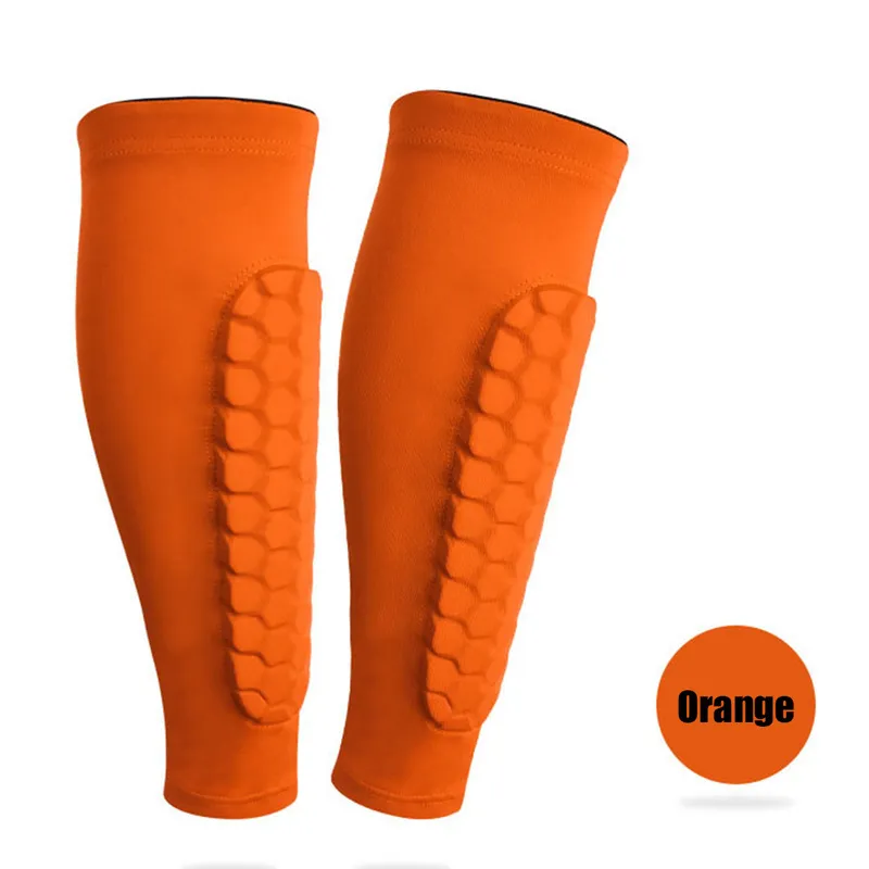 Honeycomb Shields Soccer Guard Football Legging Shin Pads Leg Sleeves Adult Support Protective Gear Canilleras 220616