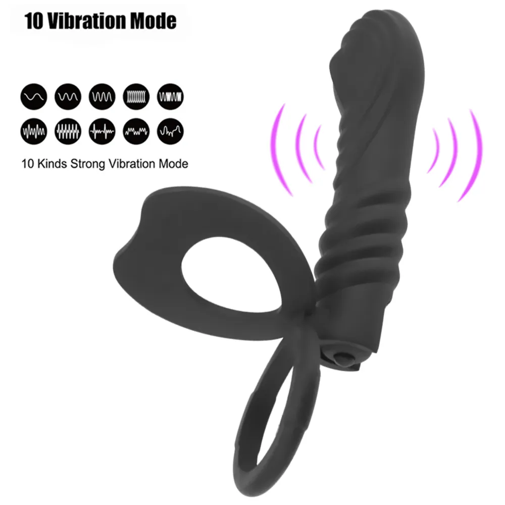 Double Penetration Anal Plug Dildo Butt Vibrator Vagina Stimulator Massager sexy Toys For Couples Strap On Dick Penis