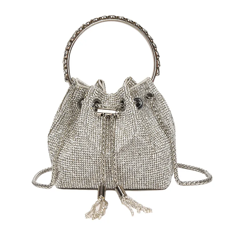 Sac à bandouliers entiers pour dames entièrement doux et charmant sac de seau à filet