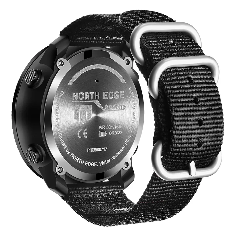 North Edge Altimeter Barometro Compass Men Digital Orologi Digital Sports Orologio da cramante da treking da polso Waterproof 50M 220421311R