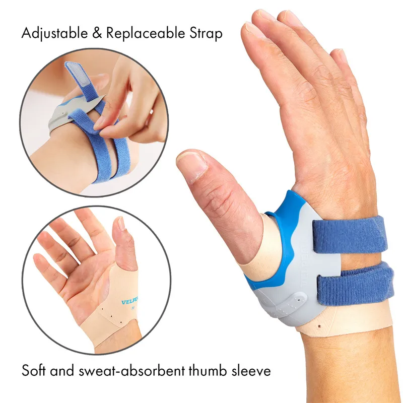 VELPEAU CMC 親指ブレース装具は親指の付け根の関節炎の痛みを軽減します 軽量で通気性のあるサポートとスリーブ 220815