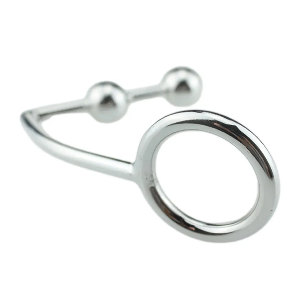 FBHSECL 40/45/50mm Stainless Steel With Ball Hole Anal Hook sexy Toys for Men Women Dilator Butt Plug Metal Adult Products