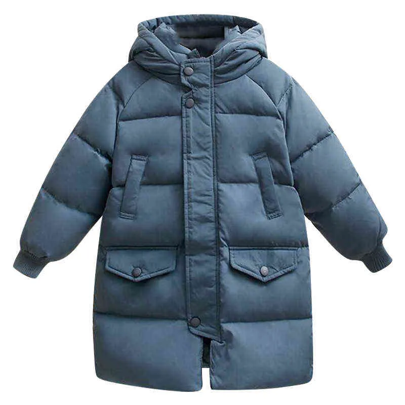 2022 New Winter Fashion Kids Girls Jacket Children Plus Thick Velvet Jacket Large Virgin Long Warm Jacket For Cold Winter J220718