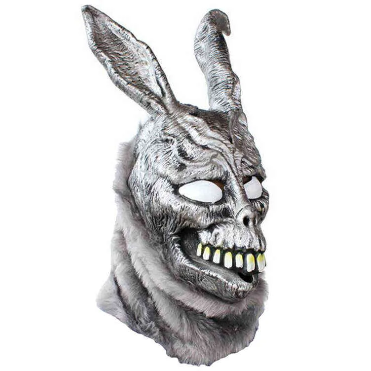 Film Donnie Darko Frank masque de lapin maléfique Halloween fête accessoires de Cosplay masque complet en latex L220711347i