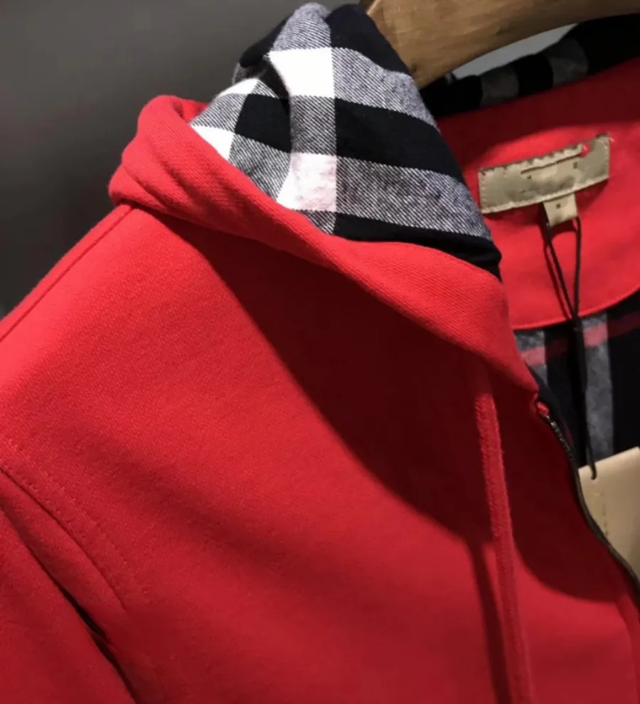 Capuz de gole de goleia xadrez xadrez de bordado de bolso com excesso de peso Jackets da marca Cardigan Unisisex outono e inverno