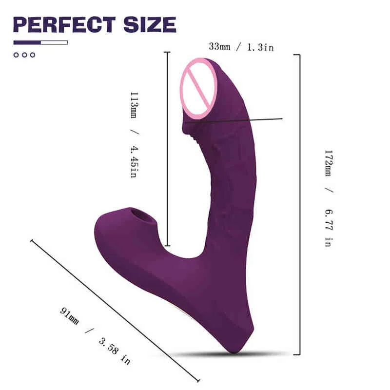 NXY Vibrators Simulation Dildo Vibrator Clitoris Sucking Stimulator Female Masturbation Tool G-Spot Vagina Sex Machine Adult Toys 220427