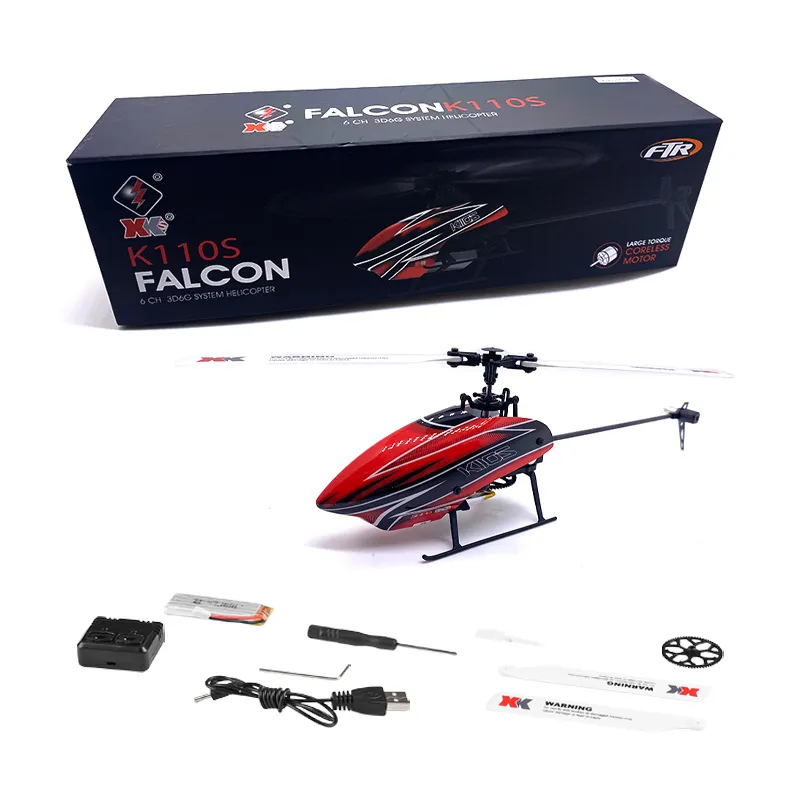 WLTOYS XK K110S RC Helicopter BNF 2.4G 6CH 3D 6G Systeem Borstelloze Motor Quadcopter Afstandsbediening Drone Toys voor Kinderen Geschenken 220321