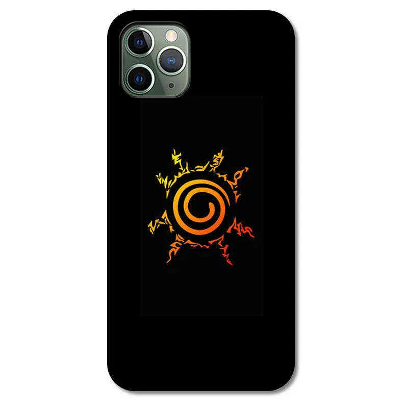İPhone 12 Pro Max için Japon Anime Telefon Kılıfı Kapak 11 8 7 6 S XR artı X XS SE 2020 Mini Siyah Hücre Kabuğu AA2203259594504