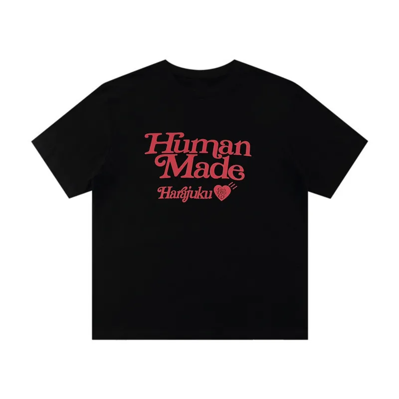 SS Harajuku Giappone Human Made Ragazze Dont Cry T Shirt Uomo Donna Cuore Stampa Top in cotone sciolto Tees 220608