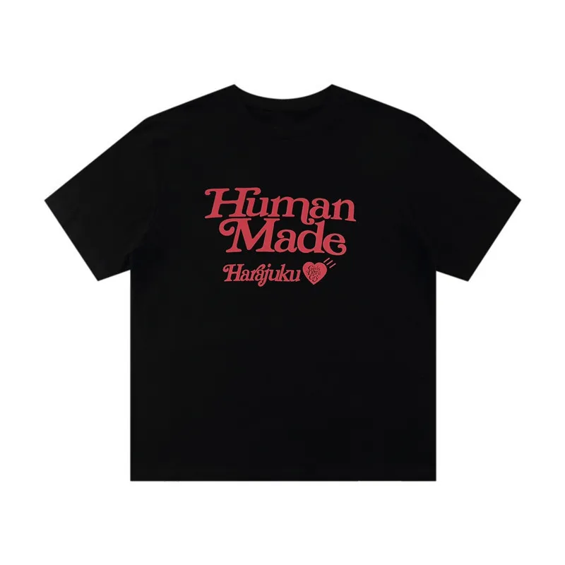 ss harajuku Japan Human Made Girl dont Cry Tシャツ男性女性ハートプリントトップルーズコットンティー220608