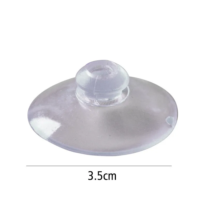 et 35mm svamphuvud sucker pvc fiskbehållare transparent glas perforerade klara sugkoppar fönsterdekor bröllop bil 220527