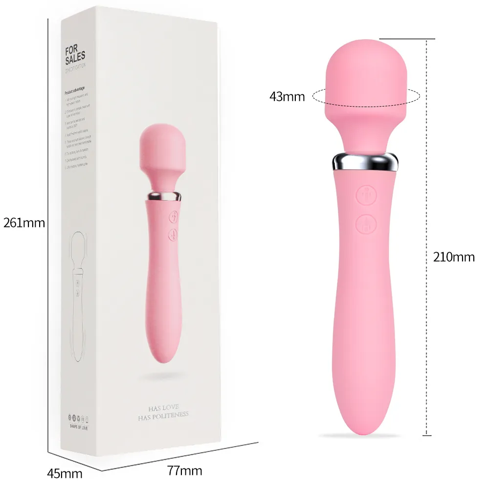 Волшебная палочка av Вибратор для женщин 10 скоростей вибрации дилдо стимулятор глины G Spot Body Massager Женский мастурбатор для взрослых сексуальные игрушки
