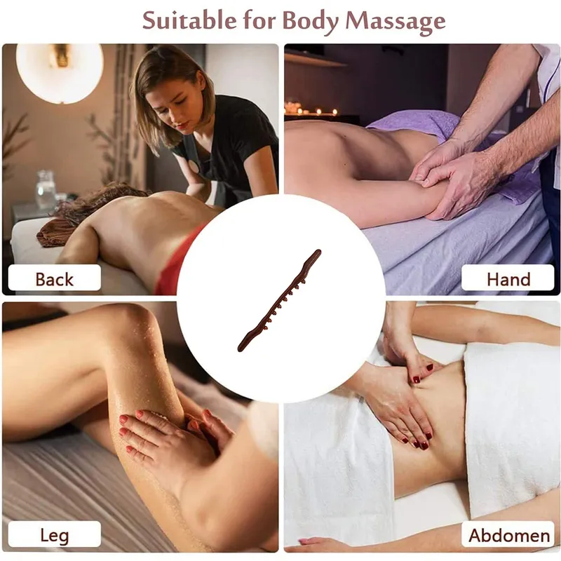 8 kralen Wood Guasha Therapie Massager Stick Vet Anti -cellulitis Trigger Point Full Body Massage Roller Slankgereedschap Relax 2203185555689