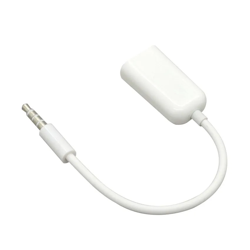 White 2 in 1 AUX Cables 3.5mm Male to Dual Female Jack Plug Earphone Audio Splitter Adapter Cable Aux Cord