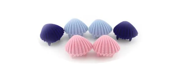 100 Stück neue Ankunft Mix Farben Schmuck Geschenkboxen Muschelform Schmuckschatulle Ohrringe Halskette Boxen Farbe Pink258i