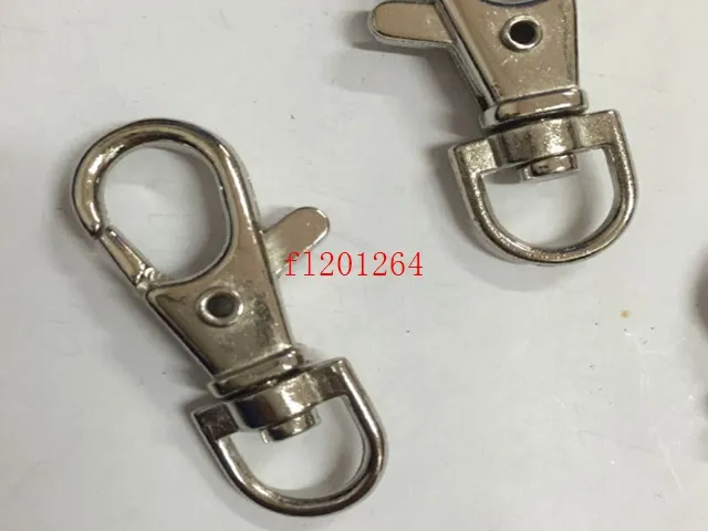 3 8cm Nickel Plated Key Rings Lobster Clasps Clips Snap Hooks Keychain Key Ring Metal Key Holder lot224F