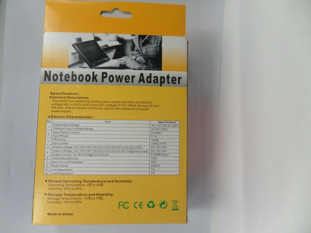 Wholesale Hot Sale Universal 96W Laptop Notebook AC  Power Adapter with EU UK AU US Plug with retail package 