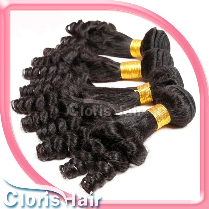 New Fashion Aunty Funmi Raw Indian Virgin Extensions Unprocessed Bouncy Spiral Romance Curls 100% Human Hair Weave Wholesale 3 Bundles