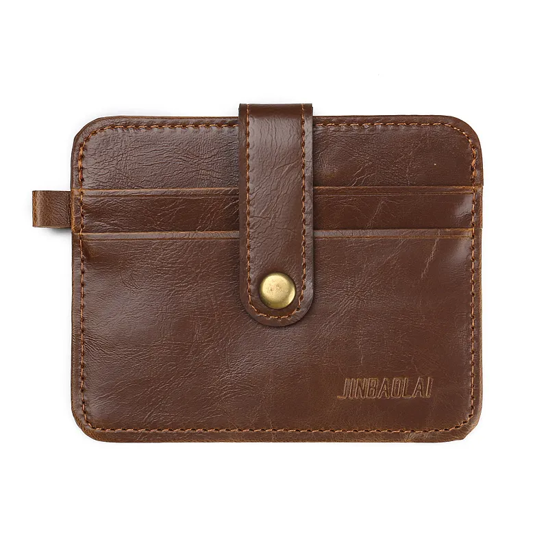 coin purse magnet short bifold men wallet super Slim simple vintage pu leather card holder192y