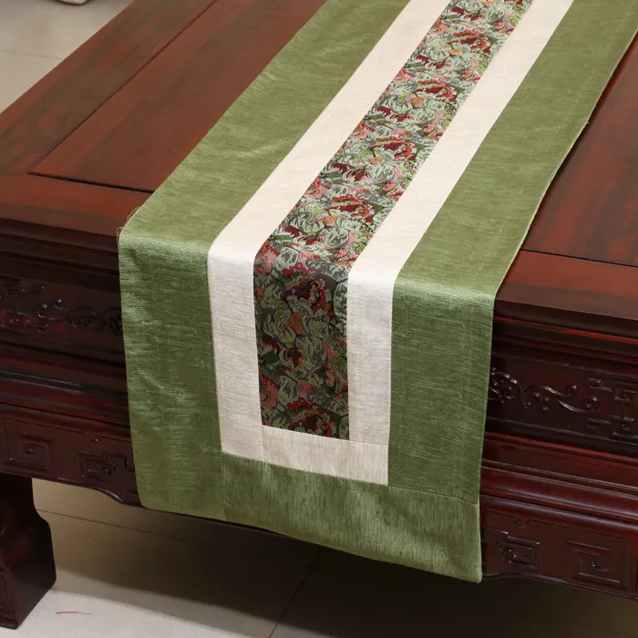 Alargar elegante patchwork corredor de mesa estilo europeo popelina de poil té mantel de moda simple mesa de comedor almohadillas mantel individual 250 x 33 cm
