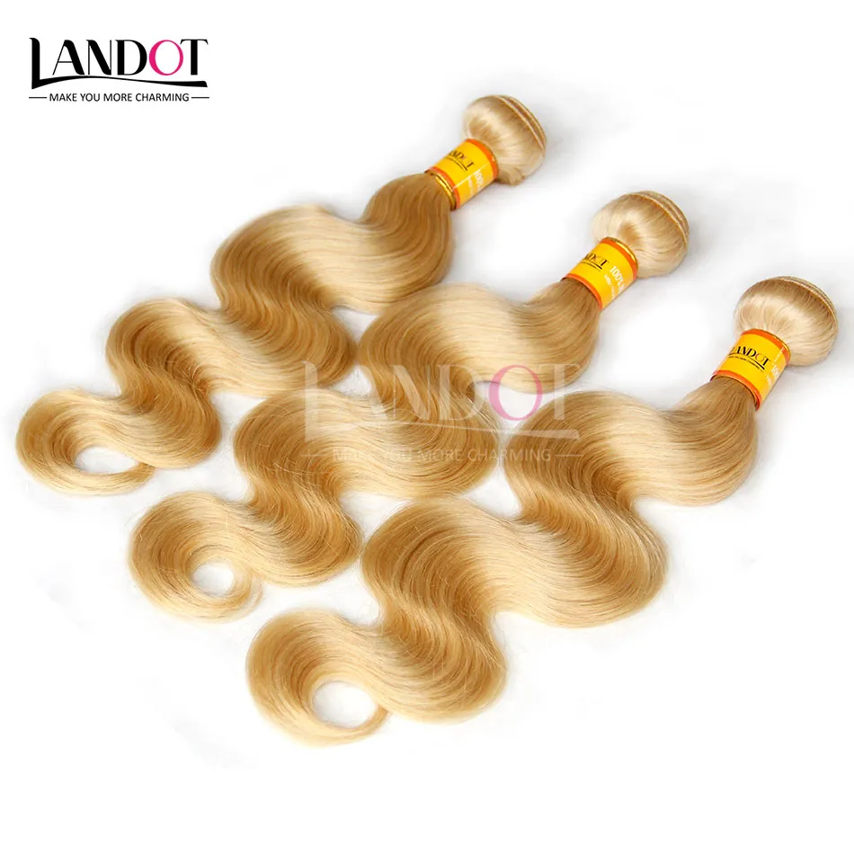 Bleach Blonde Color 613 Virgin Hair Extensions Malaysian Body Wave Hair Wefts Malaysian Human Hair Weave Bundles Taree Can Be Dyed