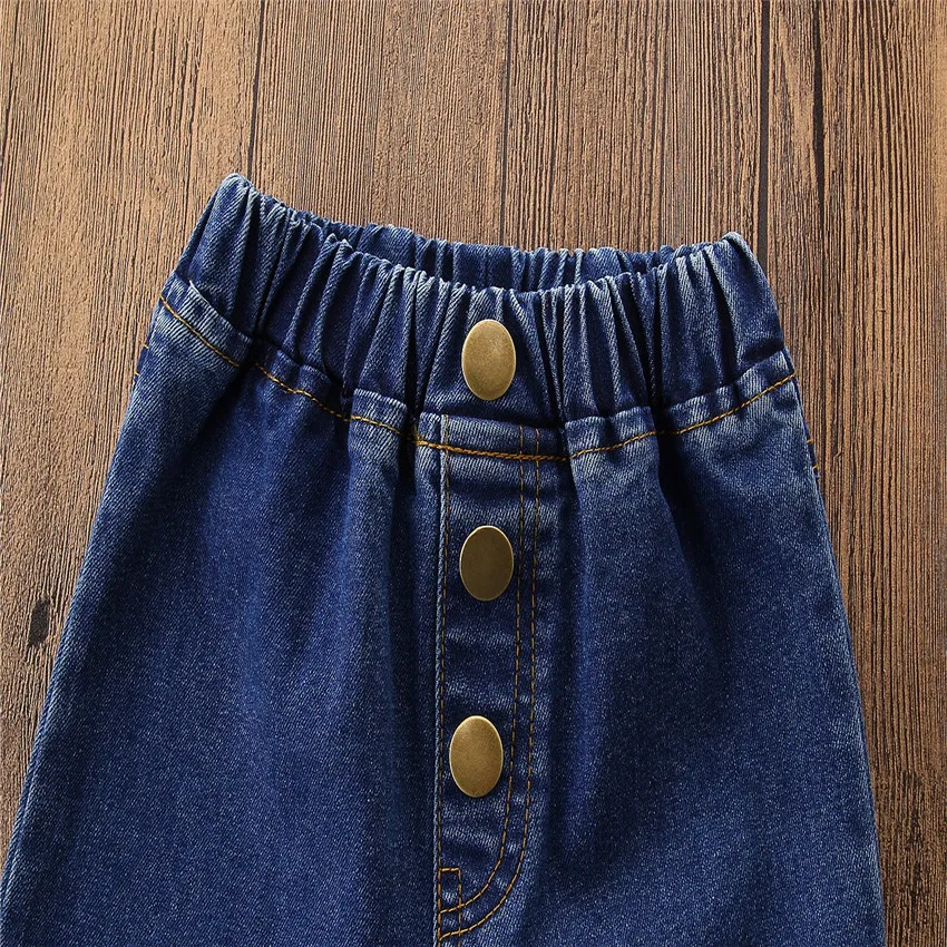 New 2018 Fashion kids Children Jeans girls Trousers Baby Girls Flare pants children pantyhose tights long pants bell bell-bottoms