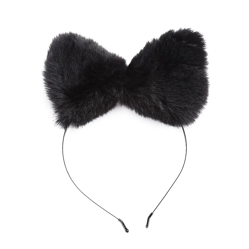 New Cute Cat Fox Ear Long Fur Hair Headbands For Gilrs Anime Cosplay Party Costume Prop Hair Accessories2355