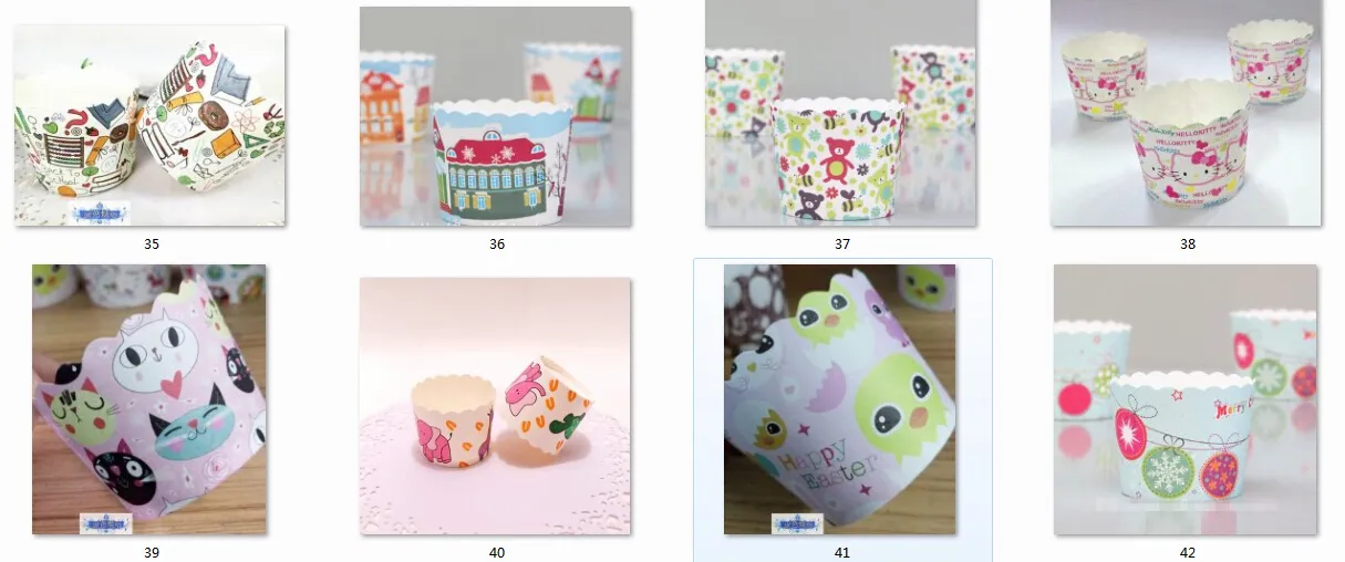  Baking cups cake paper cups baking mold Muffin Cups Multi patterns bear high temperature