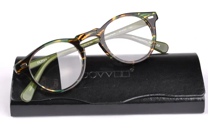 En kaliteli marka Oliver insanlar yuvarlak berrak gözlükler çerçeve kadın ov 5186 gözler gafas ile orijinal vaka ov5186277n