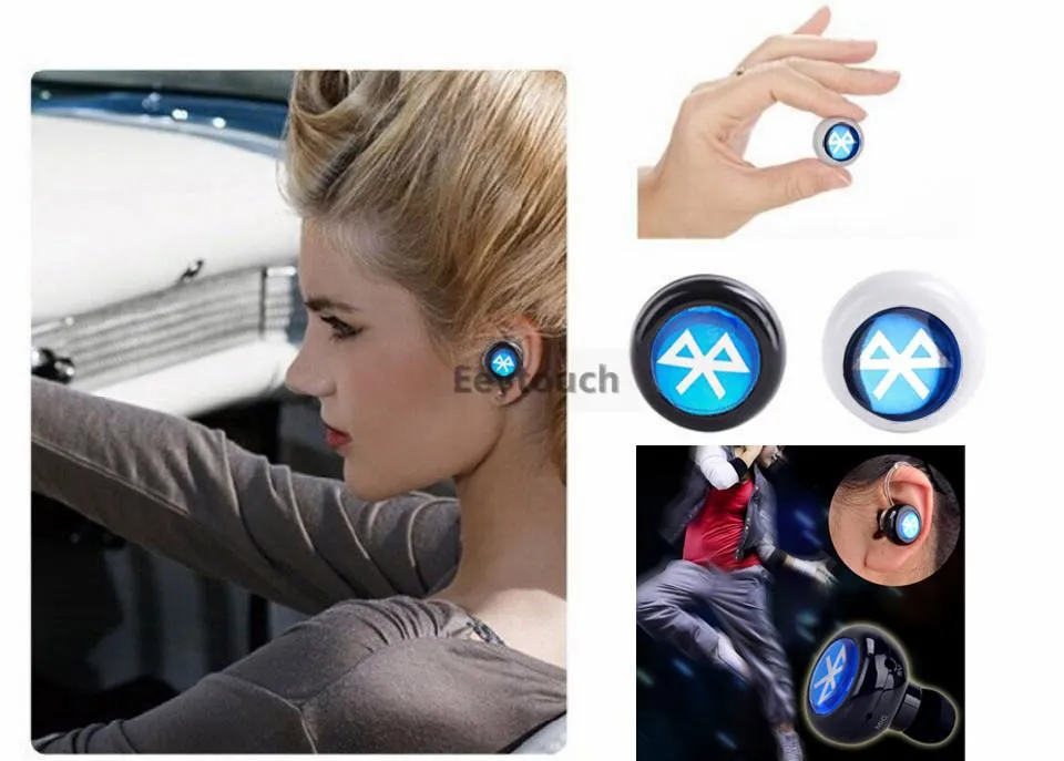  Mini Stereo Wireless Bluetooth Earbuds Headsets  Galaxy mobile phone in Ear Headphones Earpieces for iPhone 6 6 5s 5c 4s 4