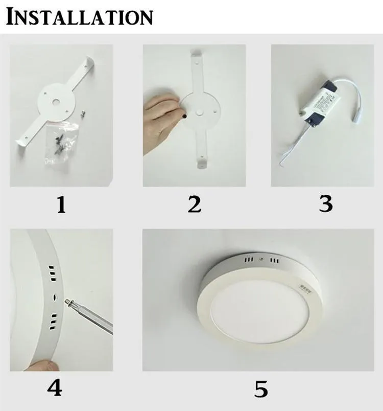 9W/15W/25W Round/Square Led Panel Light Surface Mounted Downlight lighting Led ceiling down AC 110-240V + Driver