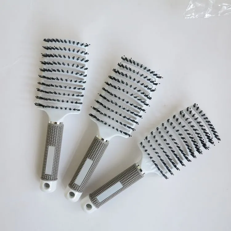 Professional hair extensions Bristle Hair Brushes comb Anti-static Heat Curved Vent Barber Salon Hair Styling Tool Rows Tine Comb