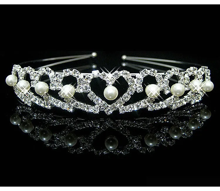 8 Styles Cheap Bridal Tiara Crystals And Pearls Beaded Bridal Head Accessories 2016 Formal Event Hair Wear Rhinestones