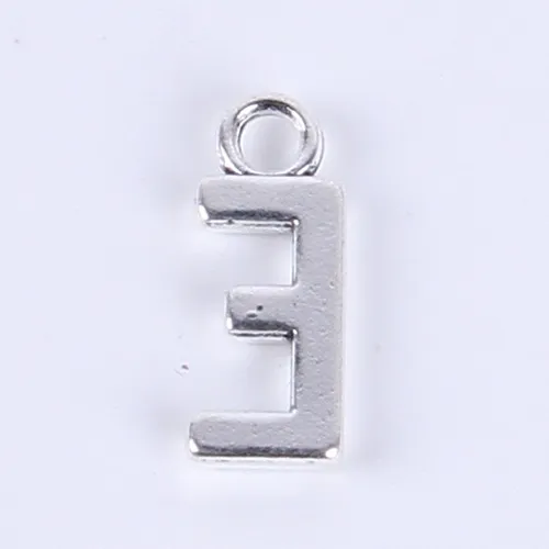2015New mode antique argent cuivre plaqué alliage de métal vente A-Z Alphabet lettre E charmes flottants 1000 pièces # 05x231I