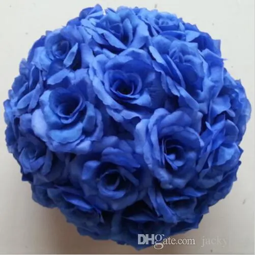  15 CM to 50cm Available Upscale Artificial Silk Flower Ball Hanging Rose Kissing Balls For Wedding Party Decoration Supplies