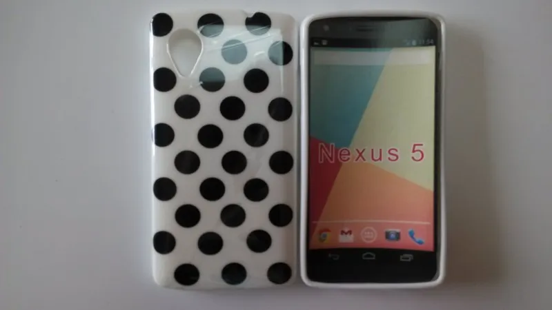 Wholesale Fashion Polka Dots Soft TPU Gel Cover Case for LG Nexus 5 E980 