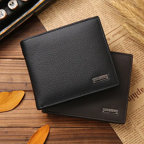 新しいスタイルの本物のレザーハスプデザインメンズウォレットコインポケットファッションブランド品質の財布財布の財布270h