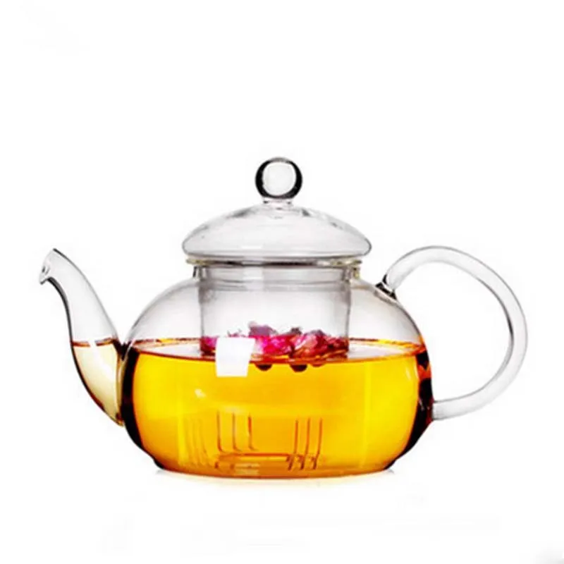 New Practical Resistant Bottle Cup Glass Teapot with Infuser Tea Leaf Herbal Coffee 400ML 