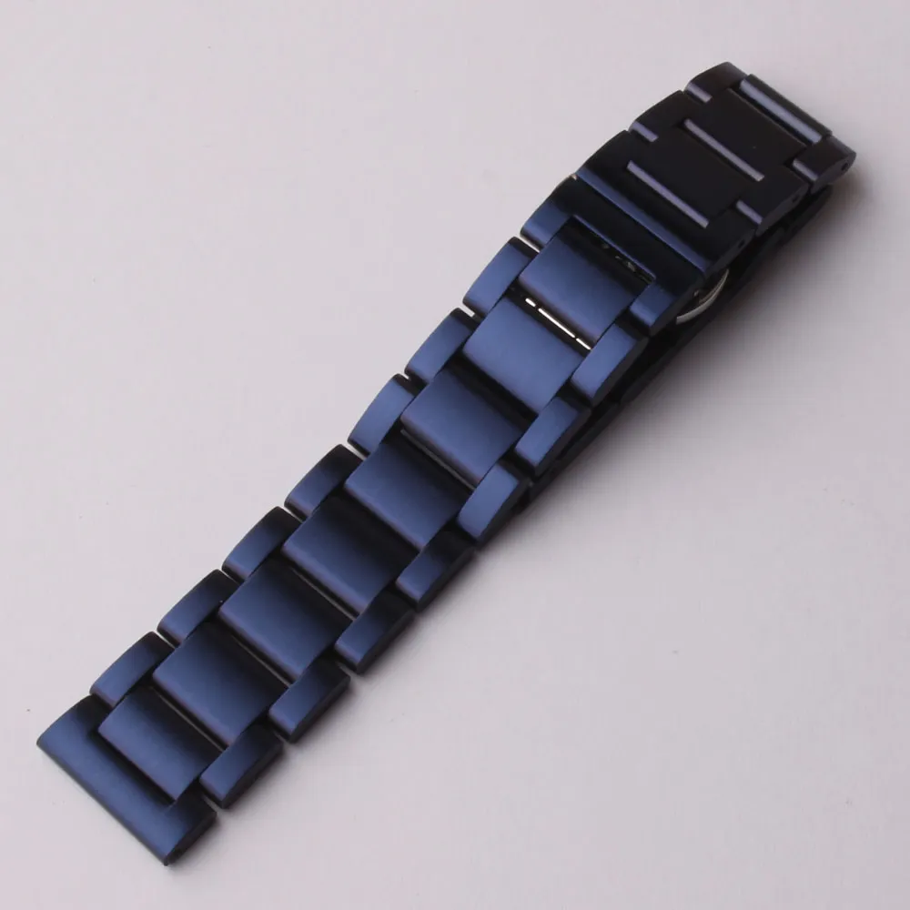 Nieuwe 2018 mode stijl vlinder gespen horlogeband blauw roestvrij stalen metalen horlogeband armband voor horloges samsung gear fronti261U