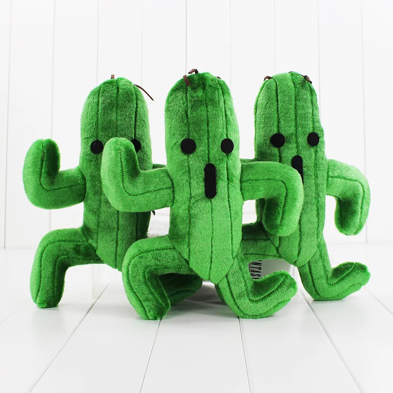 Final Fantasy Cactus Cactuar Plush Toy Green Plant Stuffed Soft Dolls With Tag Christmas Gift 24cm Approx